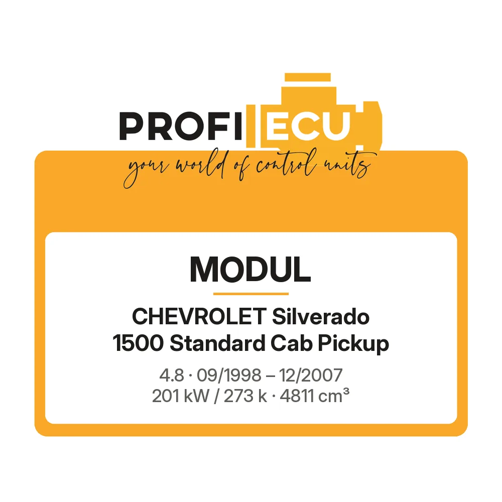 Etiketa ProfiECU: Modul pro Chevrolet Silverado 1500 Standard Cab Pickup 4.8 201 kW