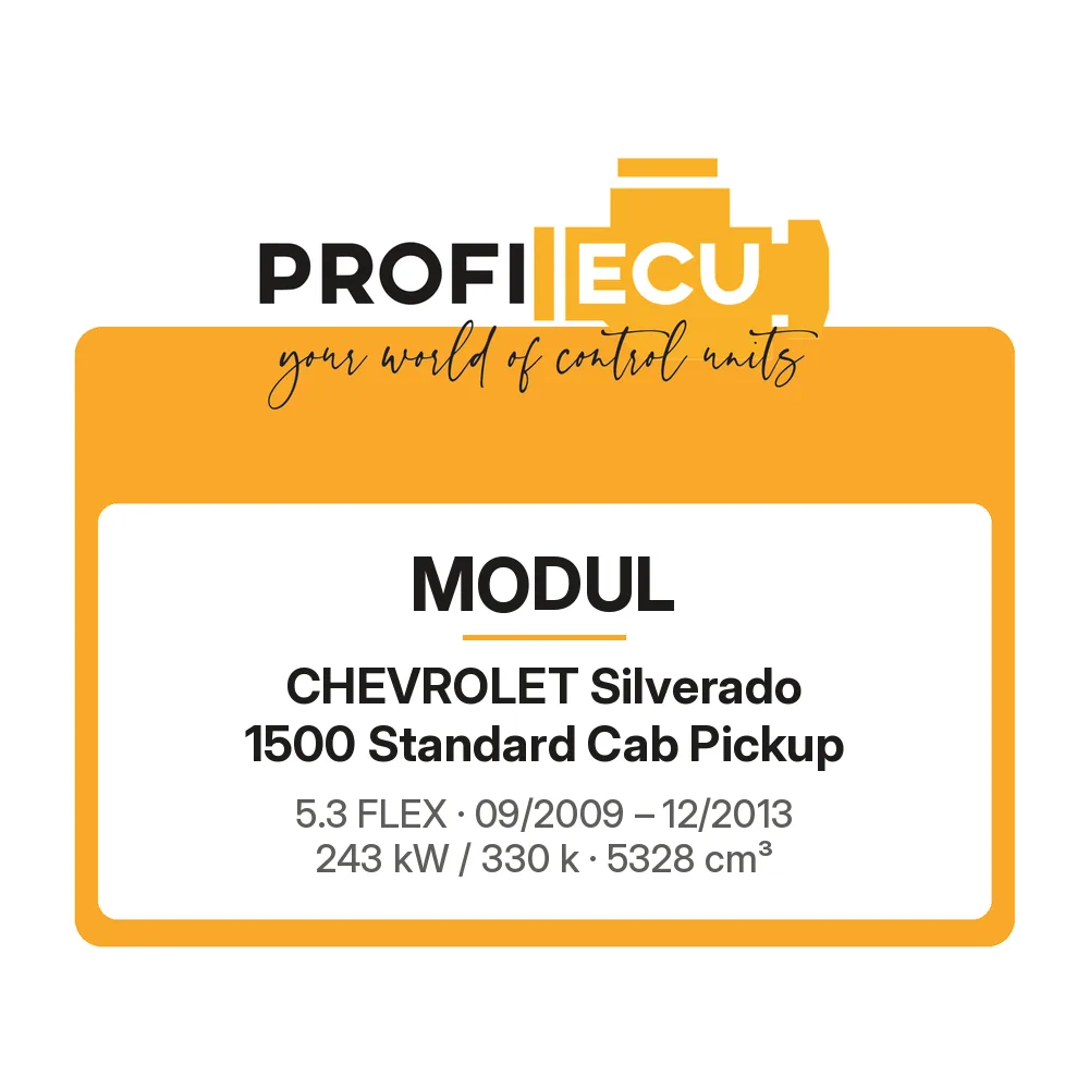 Etiketa ProfiECU: Modul pro Chevrolet Silverado 1500 Standard Cab Pickup 5.3 FLEX 243 kW