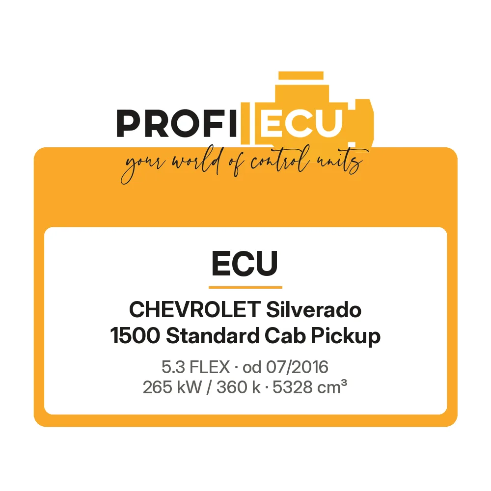 Etiketa ProfiECU: ECU pro Chevrolet Silverado 1500 Standard Cab Pickup 5.3 FLEX 265 kW