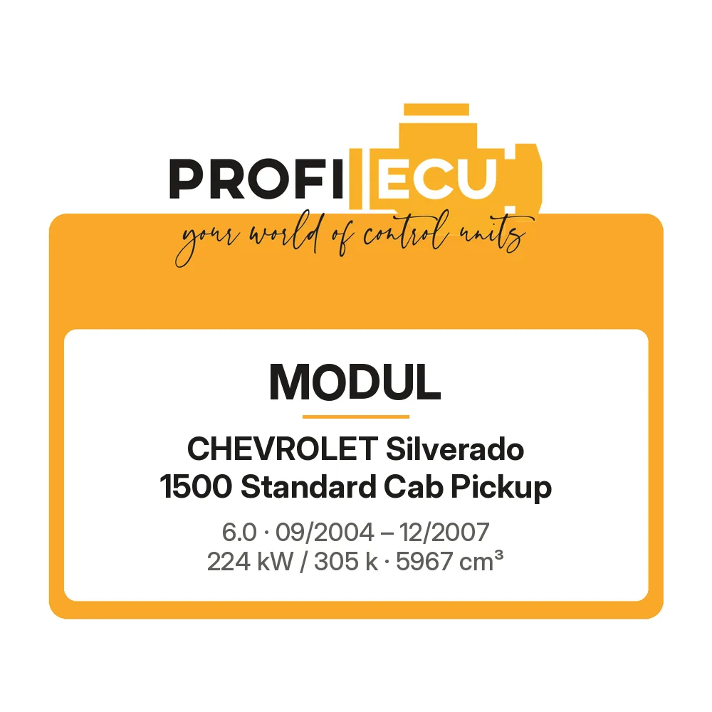 Etiketa ProfiECU: Modul pro Chevrolet Silverado 1500 Standard Cab Pickup 6.0 224 kW
