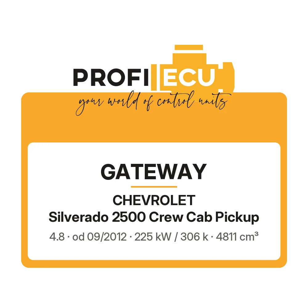 Etiketa ProfiECU: GATEWAY pro Chevrolet Silverado 2500 Crew Cab Pickup 4.8 225 kW