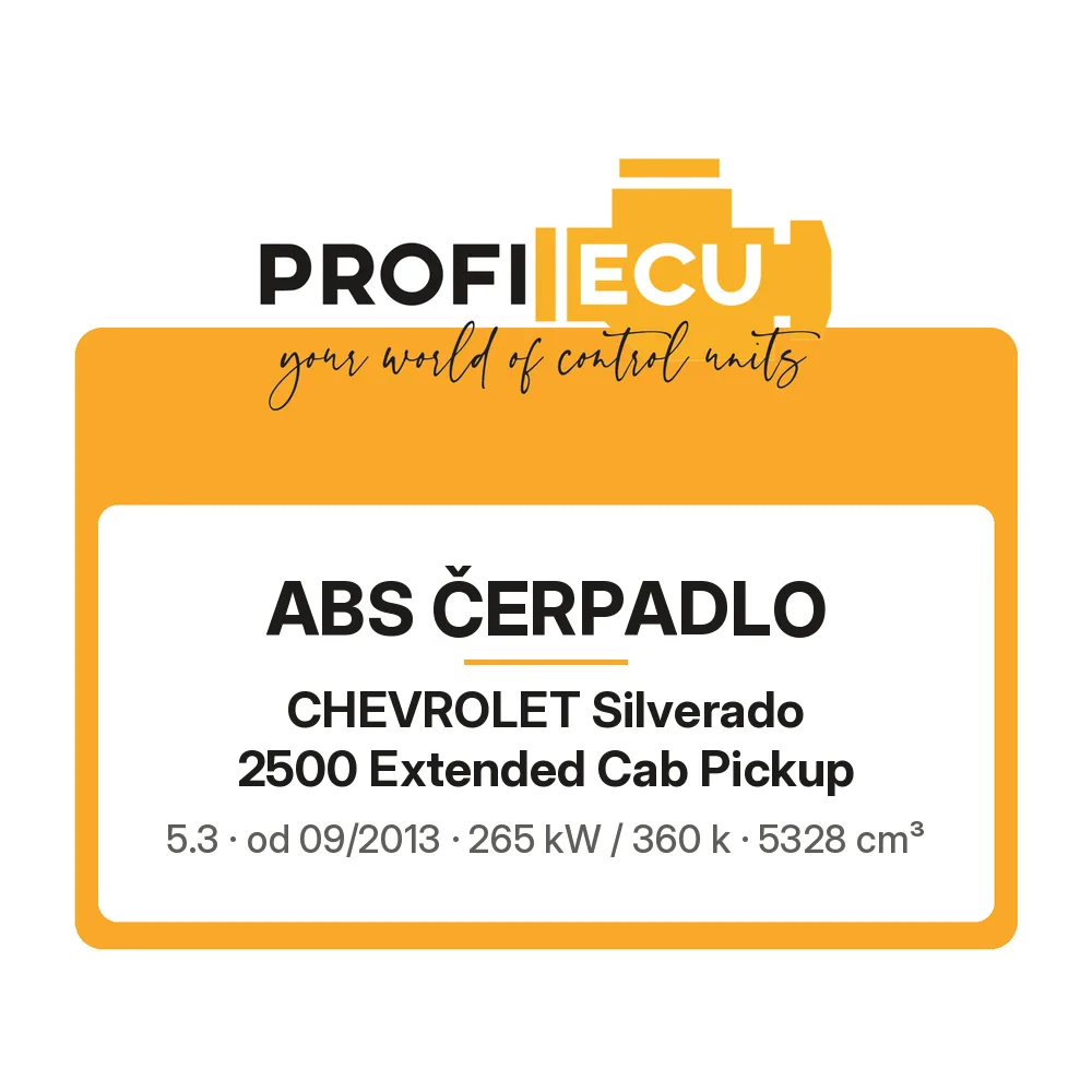 Etiketa ProfiECU: ABS čerpadlo pro Chevrolet Silverado 2500 Extended Cab Pickup 5.3 265 kW