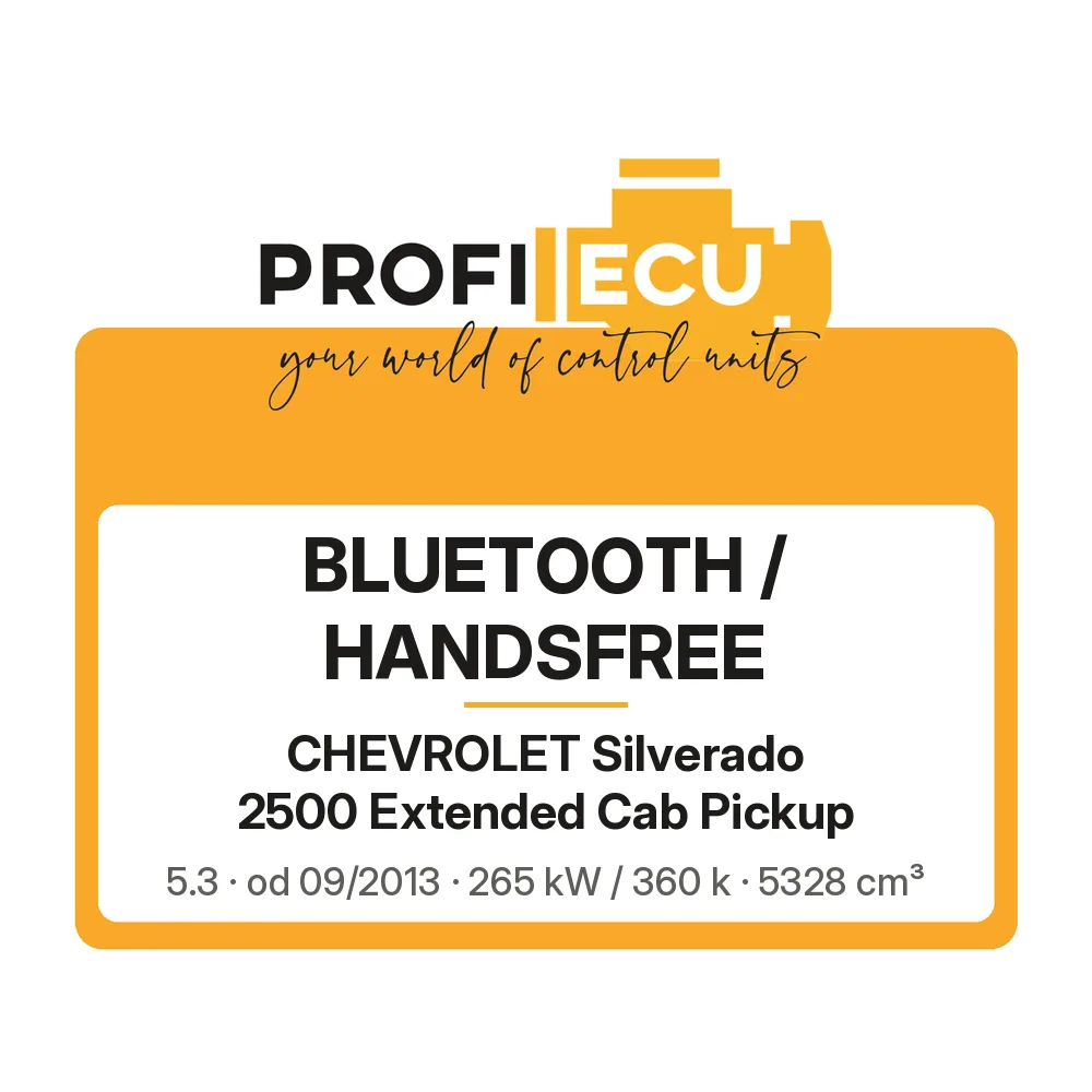 Etiketa ProfiECU: Bluetooth / Handsfree pro Chevrolet Silverado 2500 Extended Cab Pickup 5.3 265 kW