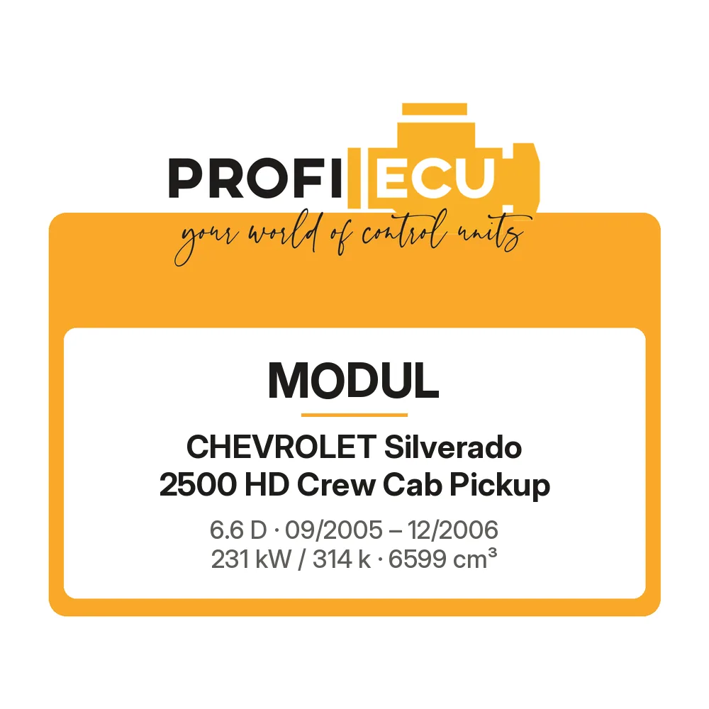 Etiketa ProfiECU: Modul pro Chevrolet Silverado 2500 HD Crew Cab Pickup 6.6 D 231 kW