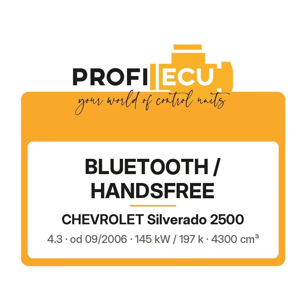 Etiketa ProfiECU: Bluetooth / Handsfree pro Chevrolet Silverado 2500 4.3 145 kW