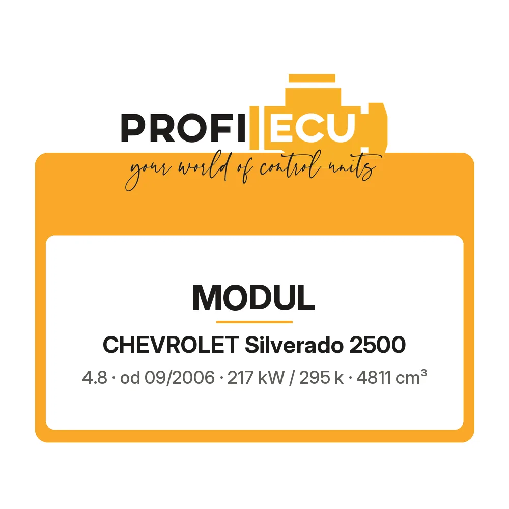 Etiketa ProfiECU: Modul pro Chevrolet Silverado 2500 4.8 217 kW