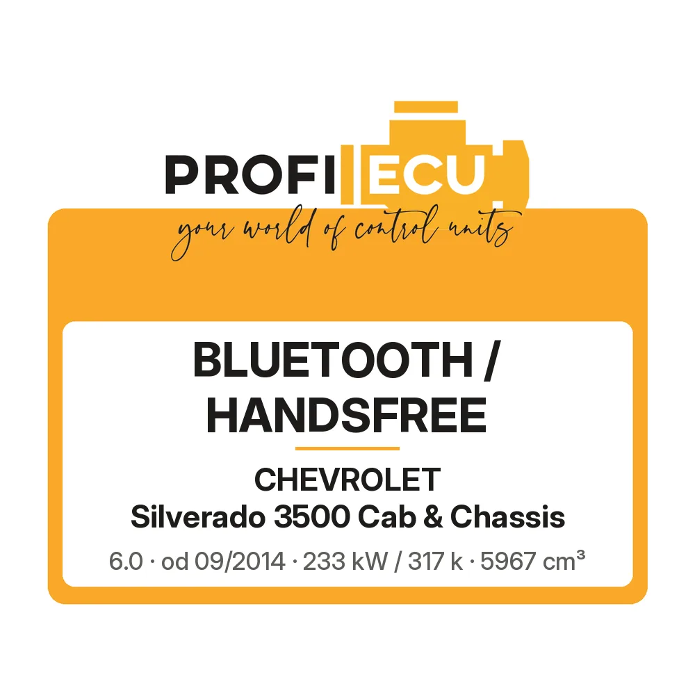 Etiketa ProfiECU: Bluetooth / Handsfree pro Chevrolet Silverado 3500 Cab & Chassis 6.0 233 kW
