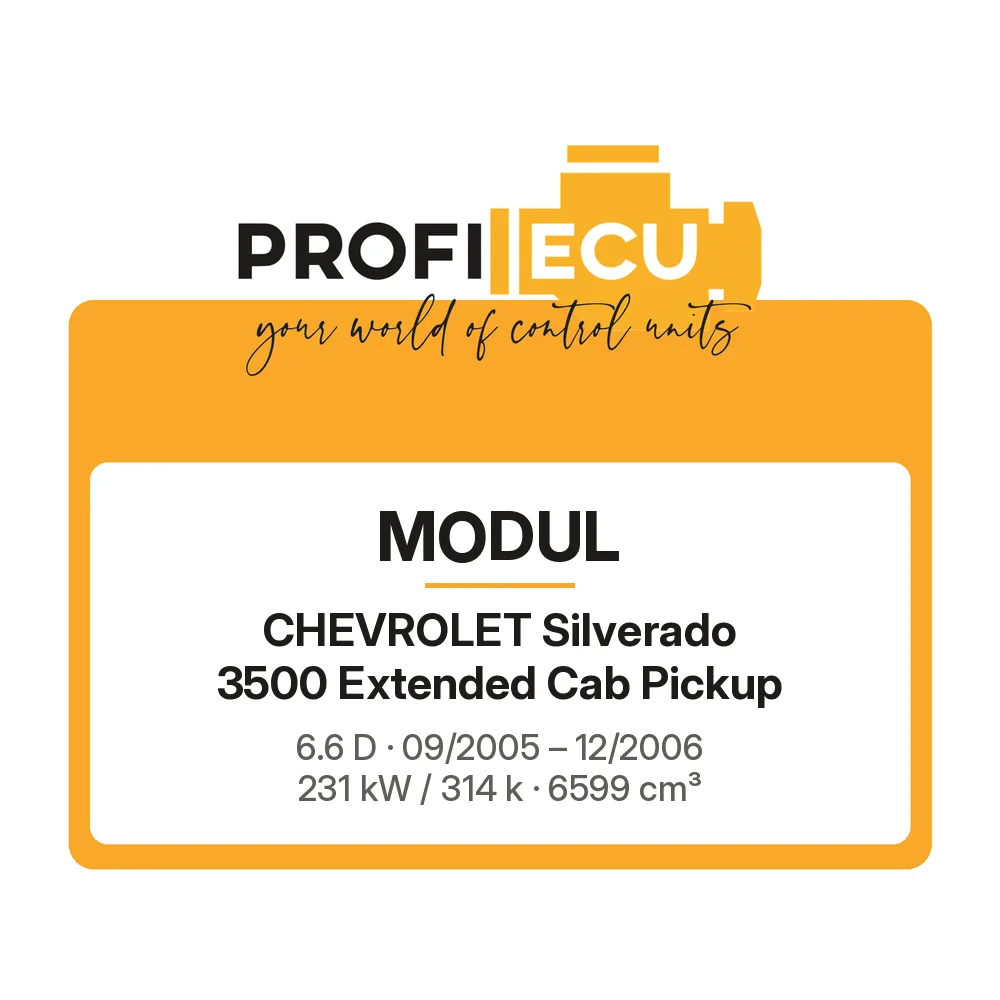 Etiketa ProfiECU: Modul pro Chevrolet Silverado 3500 Extended Cab Pickup 6.6 D 231 kW