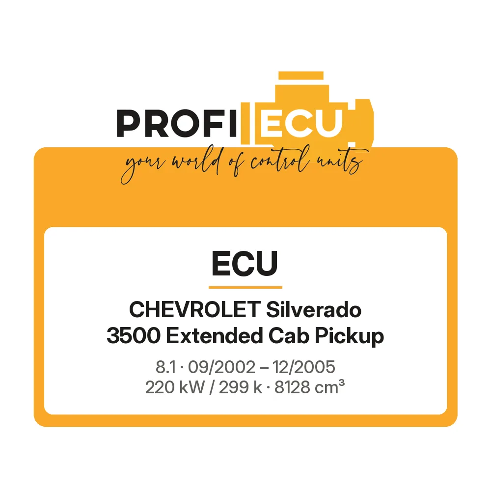 Etiketa ProfiECU: ECU pro Chevrolet Silverado 3500 Extended Cab Pickup 8.1 220 kW