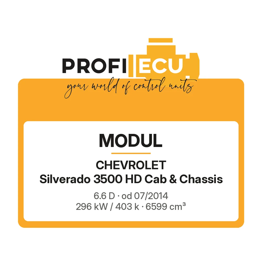 Etiketa ProfiECU: Modul pro Chevrolet Silverado 3500 HD Cab & Chassis 6.6 D 296 kW