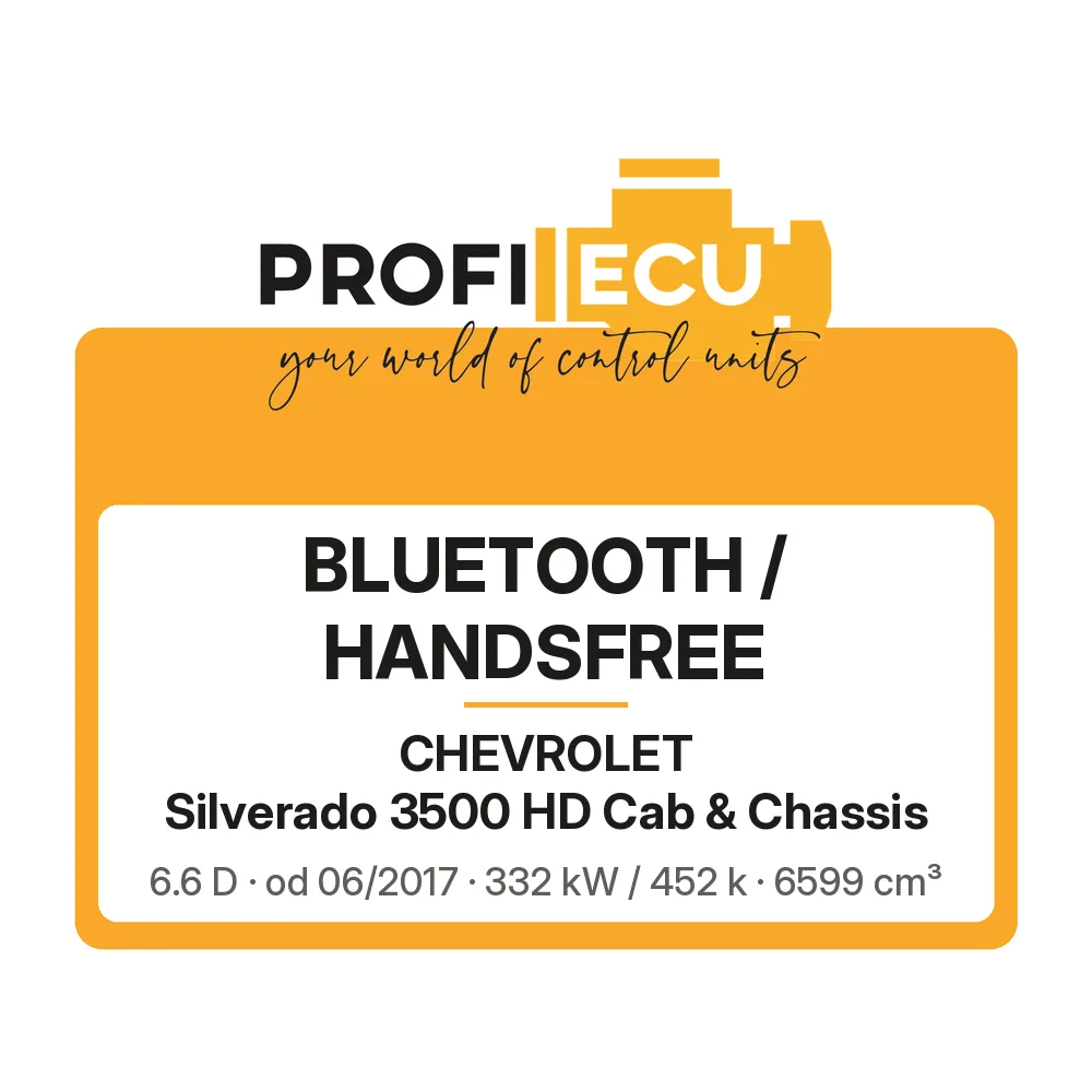 Etiketa ProfiECU: Bluetooth / Handsfree pro Chevrolet Silverado 3500 HD Cab & Chassis 6.6 D 332 kW