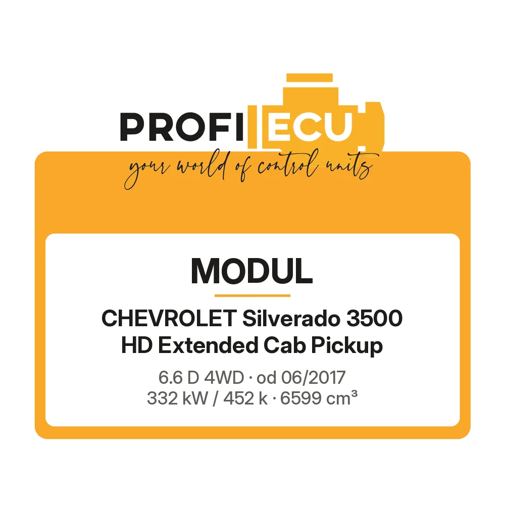 Etiketa ProfiECU: Modul pro Chevrolet Silverado 3500 HD Extended Cab Pickup 6.6 D 4WD 332 kW