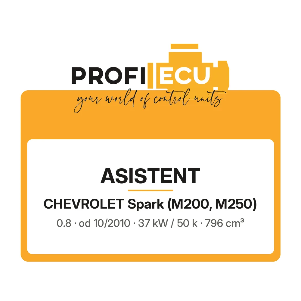 Etiketa ProfiECU: ASISTENT pro Chevrolet Spark 0.8 37 kW