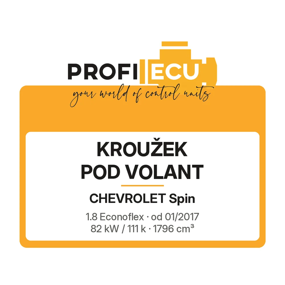 Etiketa ProfiECU: Kroužek pod volant pro Chevrolet Spin 1.8 Econoflex 82 kW