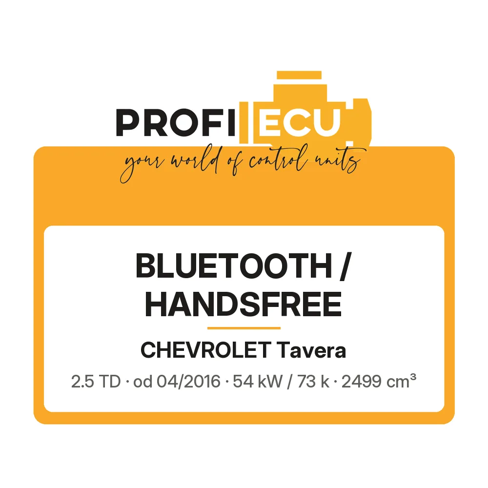 Etiketa ProfiECU: Bluetooth / Handsfree pro Chevrolet Tavera 2.5 TD 54 kW