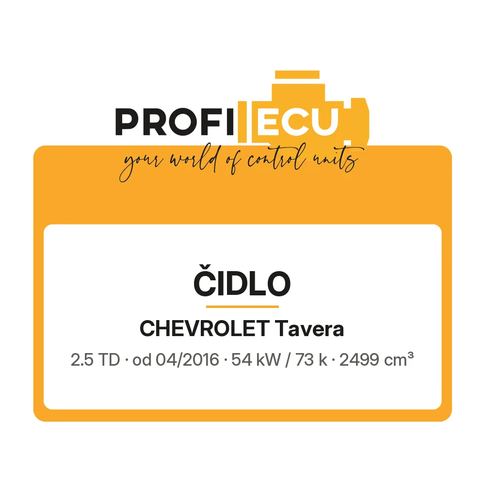 Etiketa ProfiECU: Čidlo pro Chevrolet Tavera 2.5 TD 54 kW