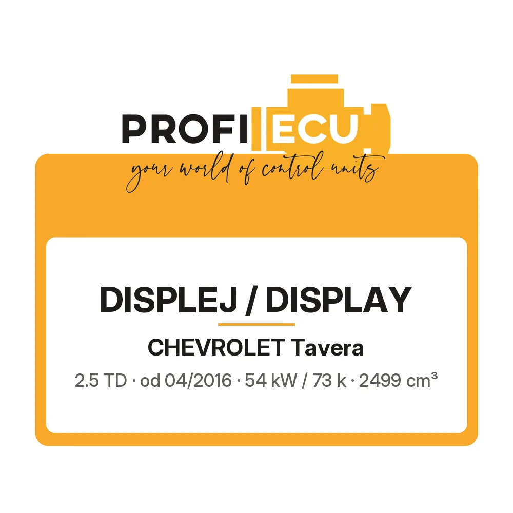 Etiketa ProfiECU: Displej / Display pro Chevrolet Tavera 2.5 TD 54 kW