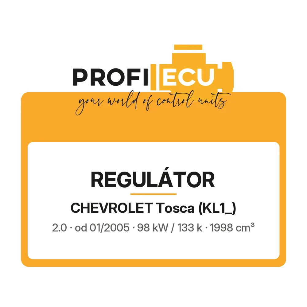 Etiketa ProfiECU: Regulátor pro Chevrolet Tosca 2.0 98 kW