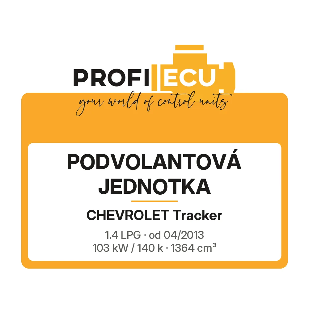 Etiketa ProfiECU: Podvolantová jednotka pro Chevrolet Tracker 1.4 LPG 103 kW