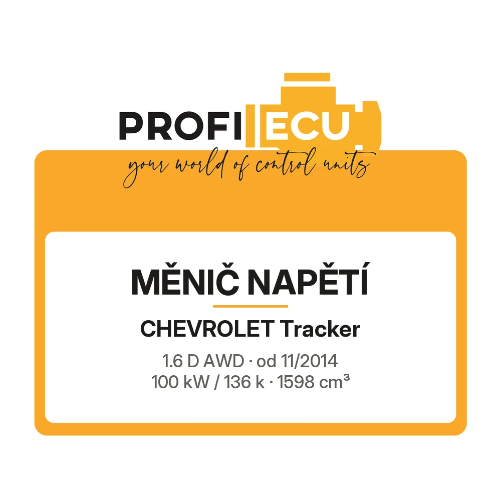 Etiketa ProfiECU: Měnič napětí pro Chevrolet Tracker 1.6 D AWD 100 kW