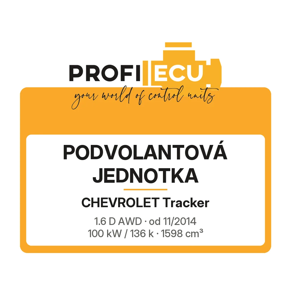 Etiketa ProfiECU: Podvolantová jednotka pro Chevrolet Tracker 1.6 D AWD 100 kW