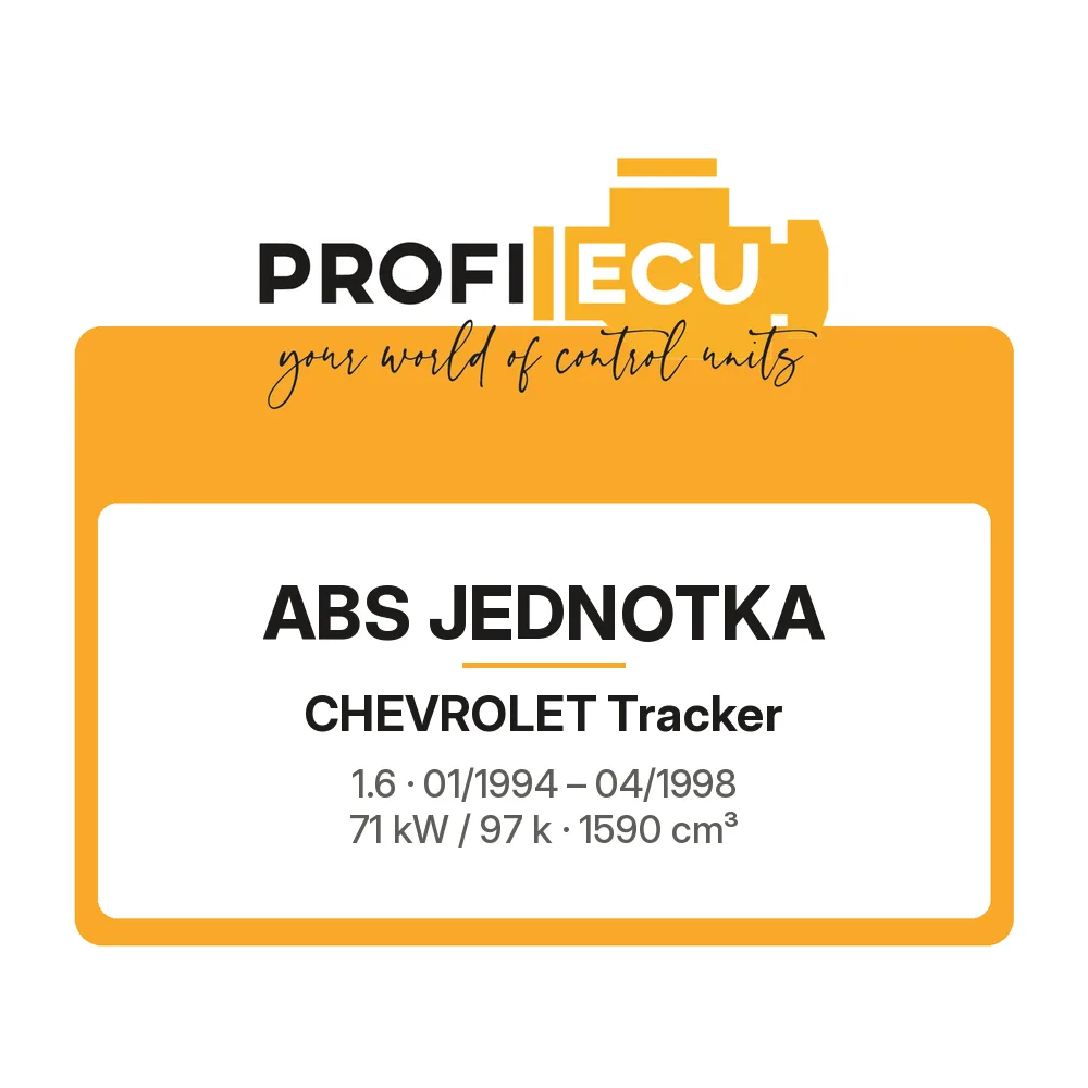 Etiketa ProfiECU: ABS jednotka pro Chevrolet Tracker 1.6 71 kW