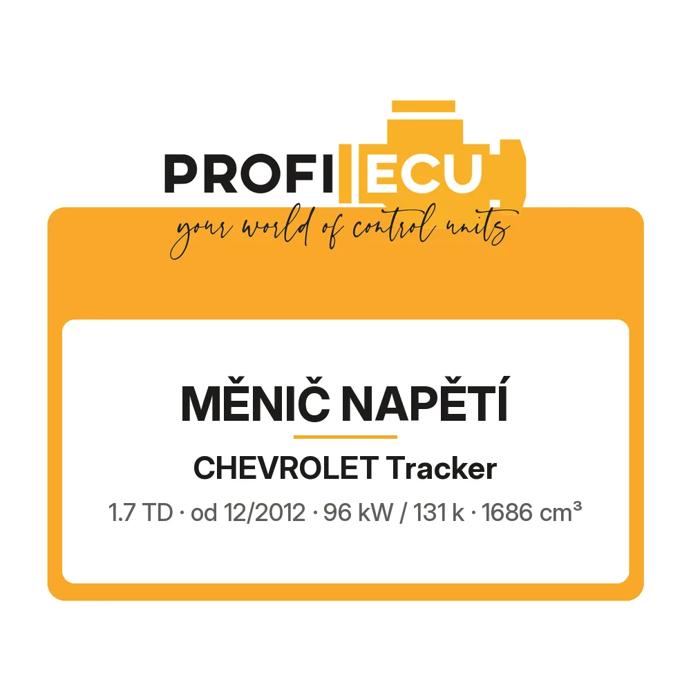 Etiketa ProfiECU: Měnič napětí pro Chevrolet Tracker 1.7 TD 96 kW