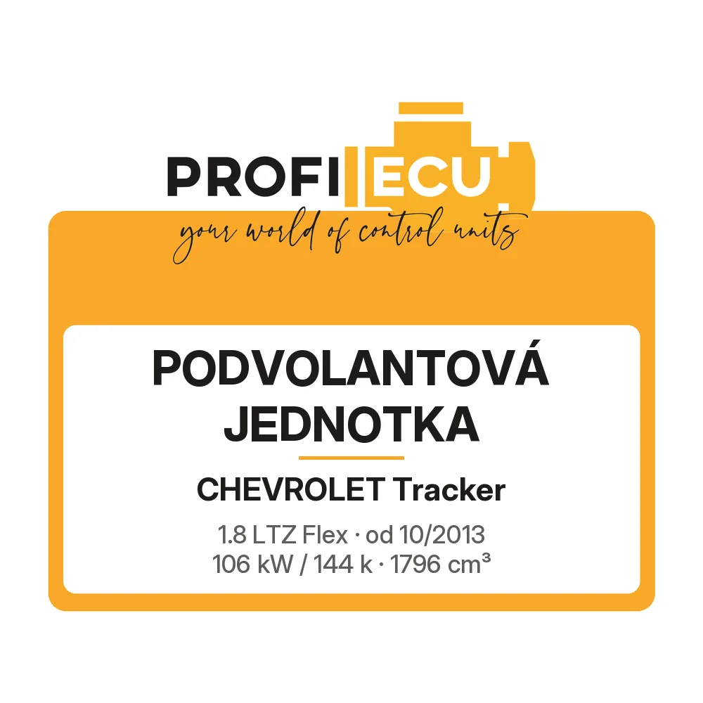 Etiketa ProfiECU: Podvolantová jednotka pro Chevrolet Tracker 1.8 LTZ Flex 106 kW