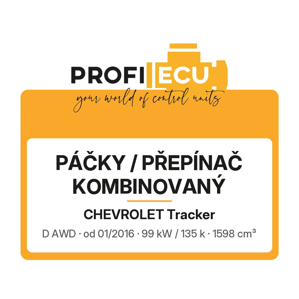 Etiketa ProfiECU: Páčky / Přepínač kombinovaný pro Chevrolet Tracker D AWD 99 kW