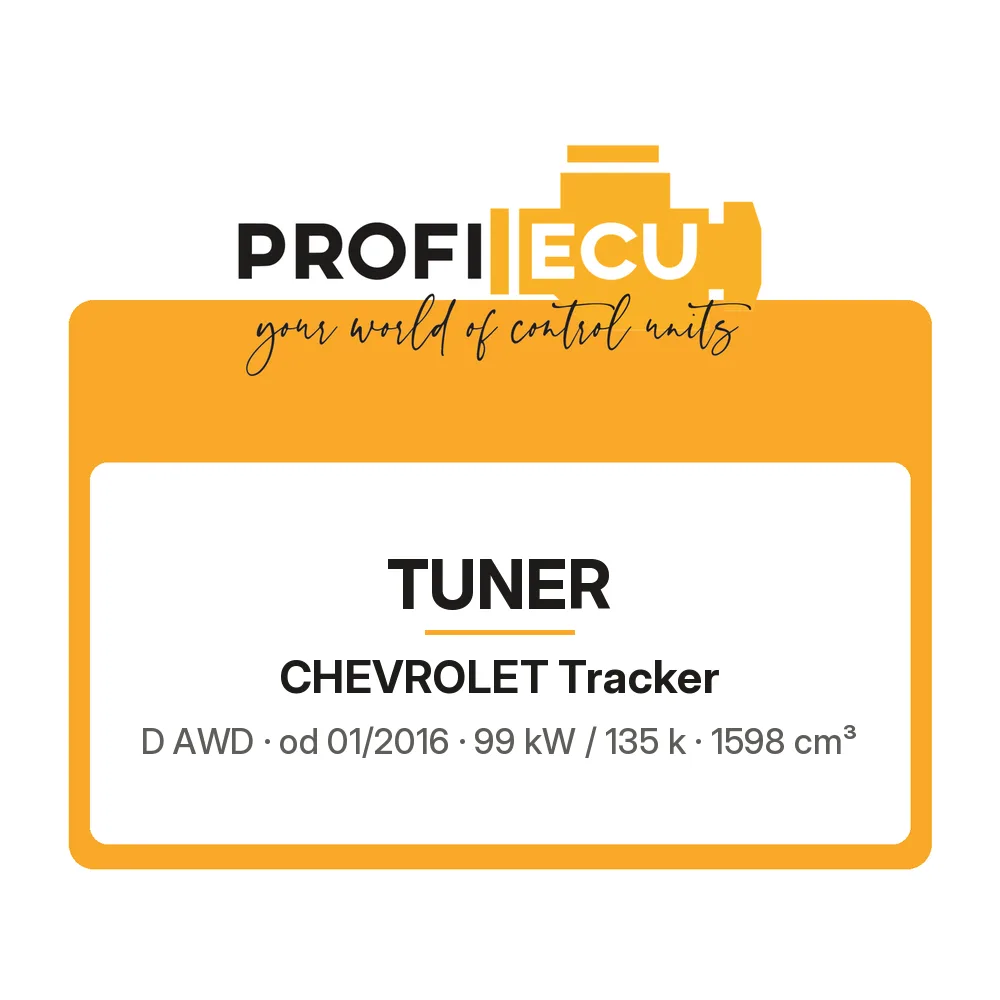 Etiketa ProfiECU: Tuner pro Chevrolet Tracker D AWD 99 kW