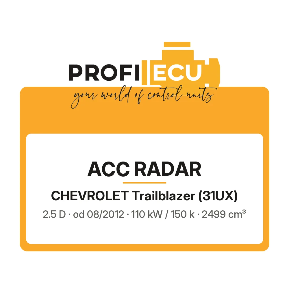 Etiketa ProfiECU: ACC Radar pro Chevrolet Trailblazer 2.5 D 110 kW