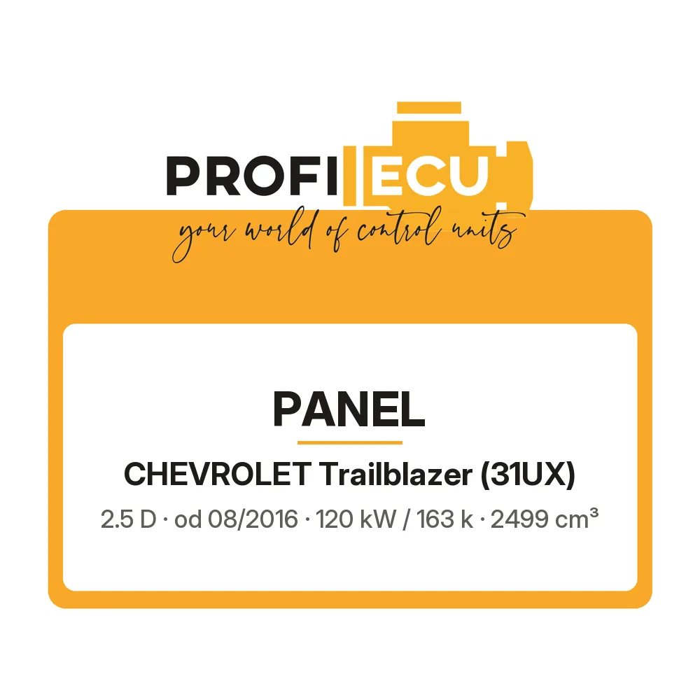 Etiketa ProfiECU: Panel pro Chevrolet Trailblazer 2.5 D 120 kW