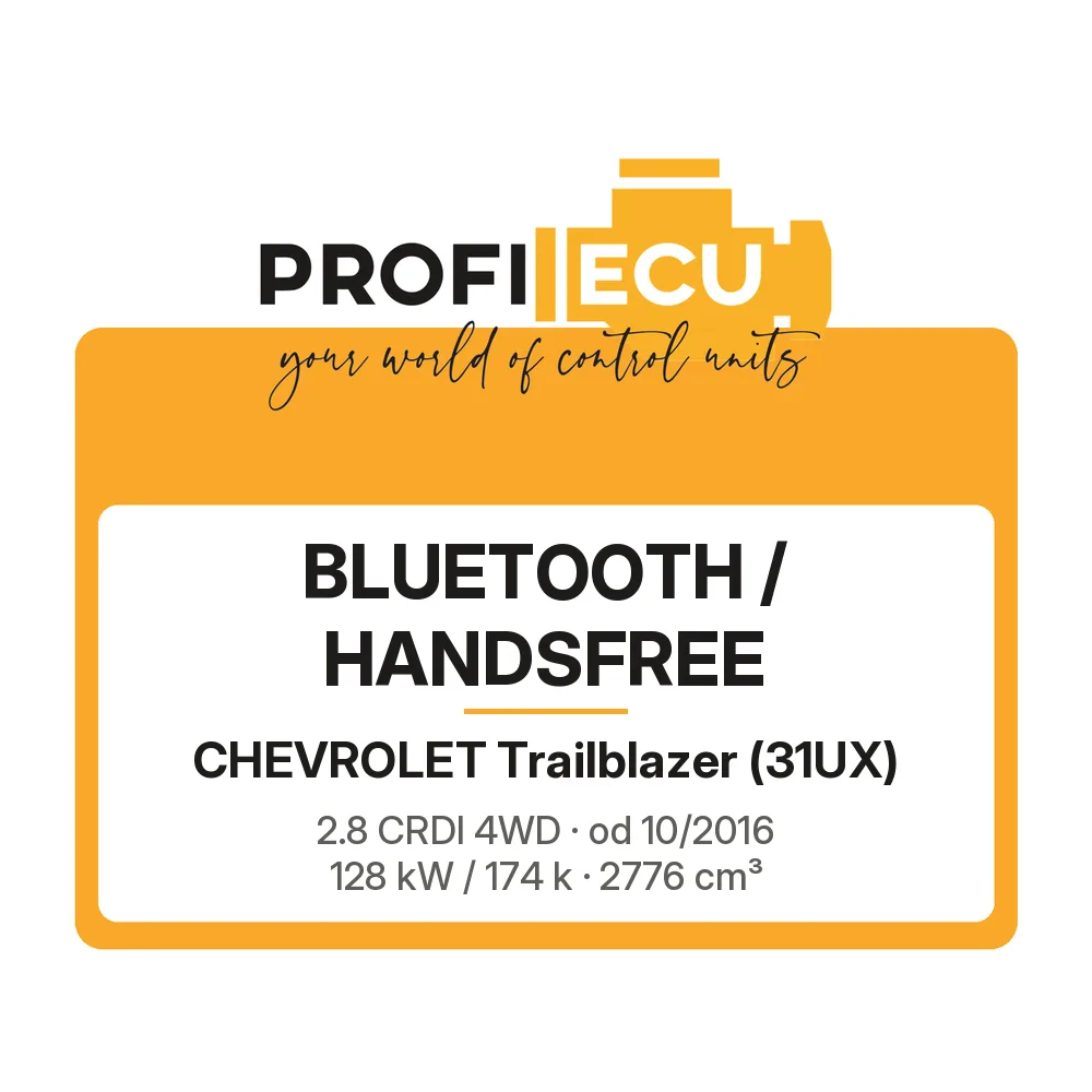 Etiketa ProfiECU: Bluetooth / Handsfree pro Chevrolet Trailblazer 2.8 CRDI 4WD 128 kW