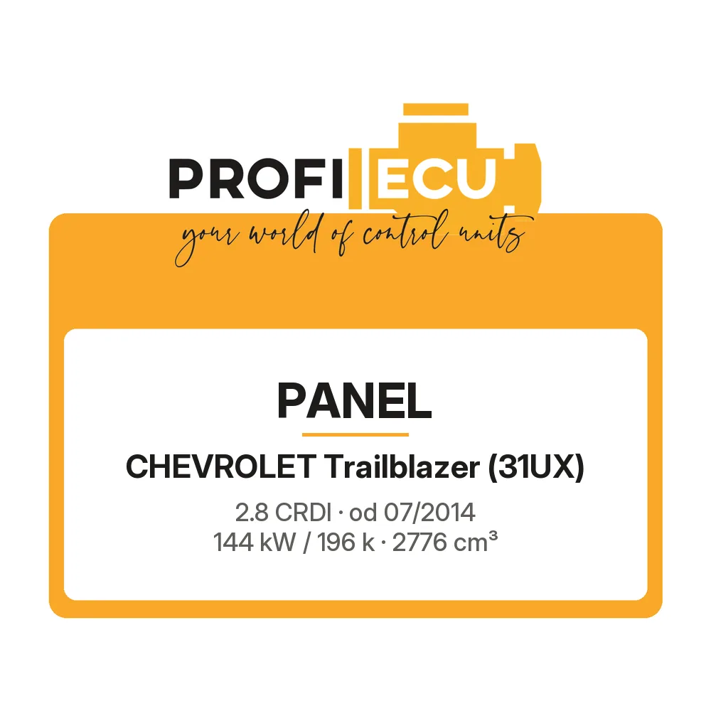 Etiketa ProfiECU: Panel pro Chevrolet Trailblazer 2.8 CRDI 144 kW