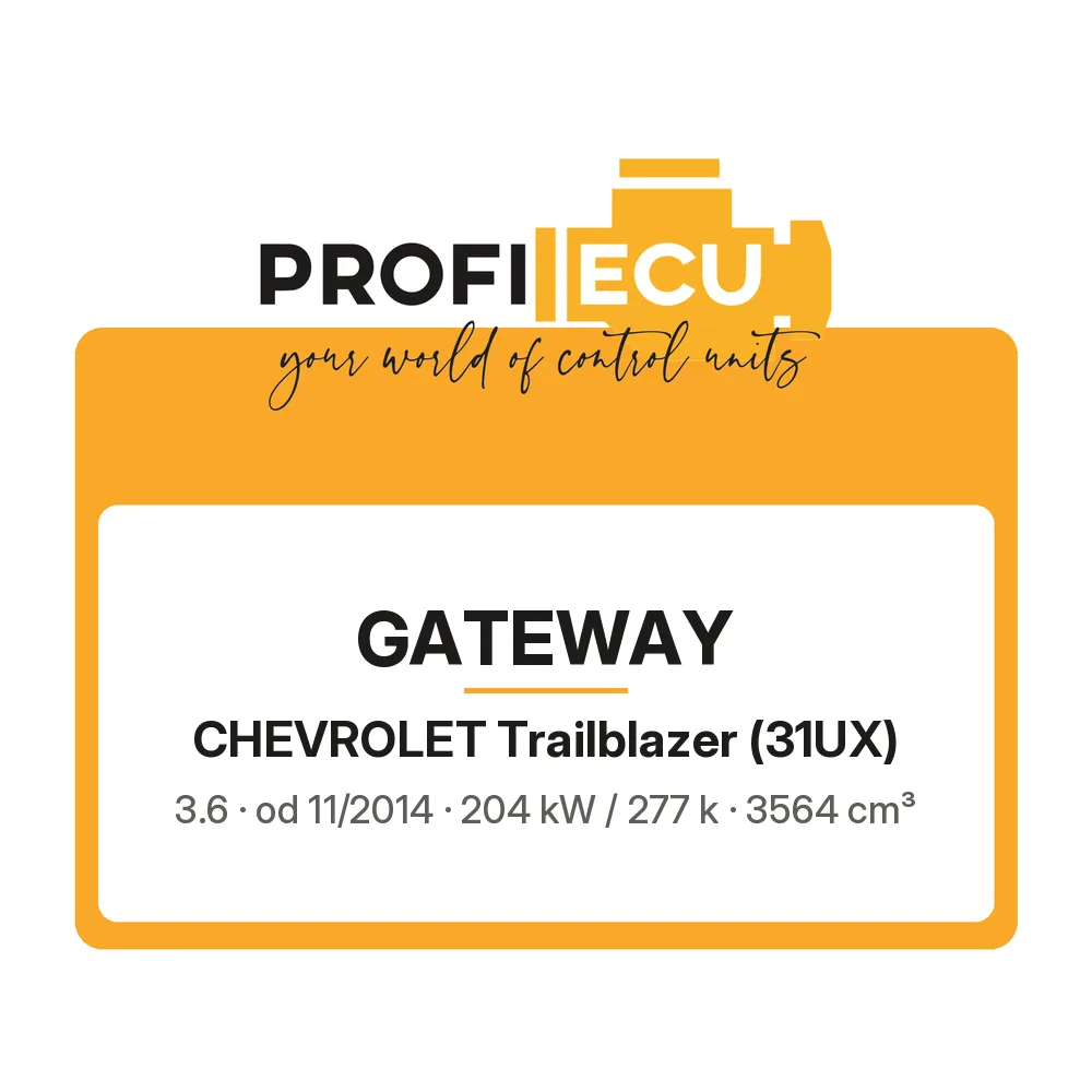 Etiketa ProfiECU: GATEWAY pro Chevrolet Trailblazer 3.6 204 kW