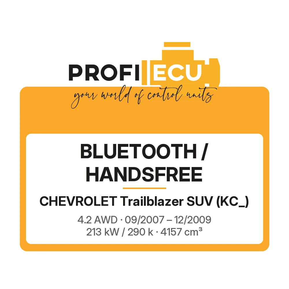 Etiketa ProfiECU: Bluetooth / Handsfree pro Chevrolet Trailblazer SUV 4.2 AWD 213 kW