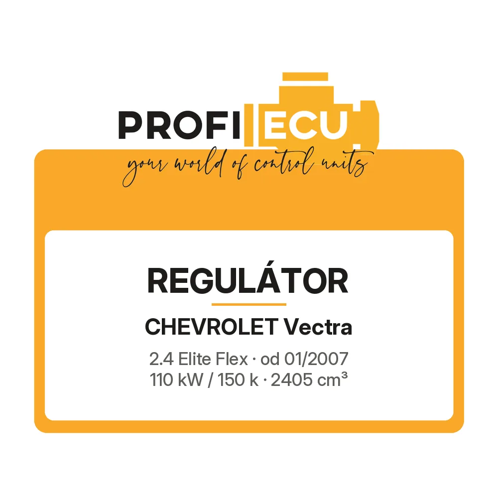 Etiketa ProfiECU: Regulátor pro Chevrolet Vectra 2.4 Elite Flex 110 kW