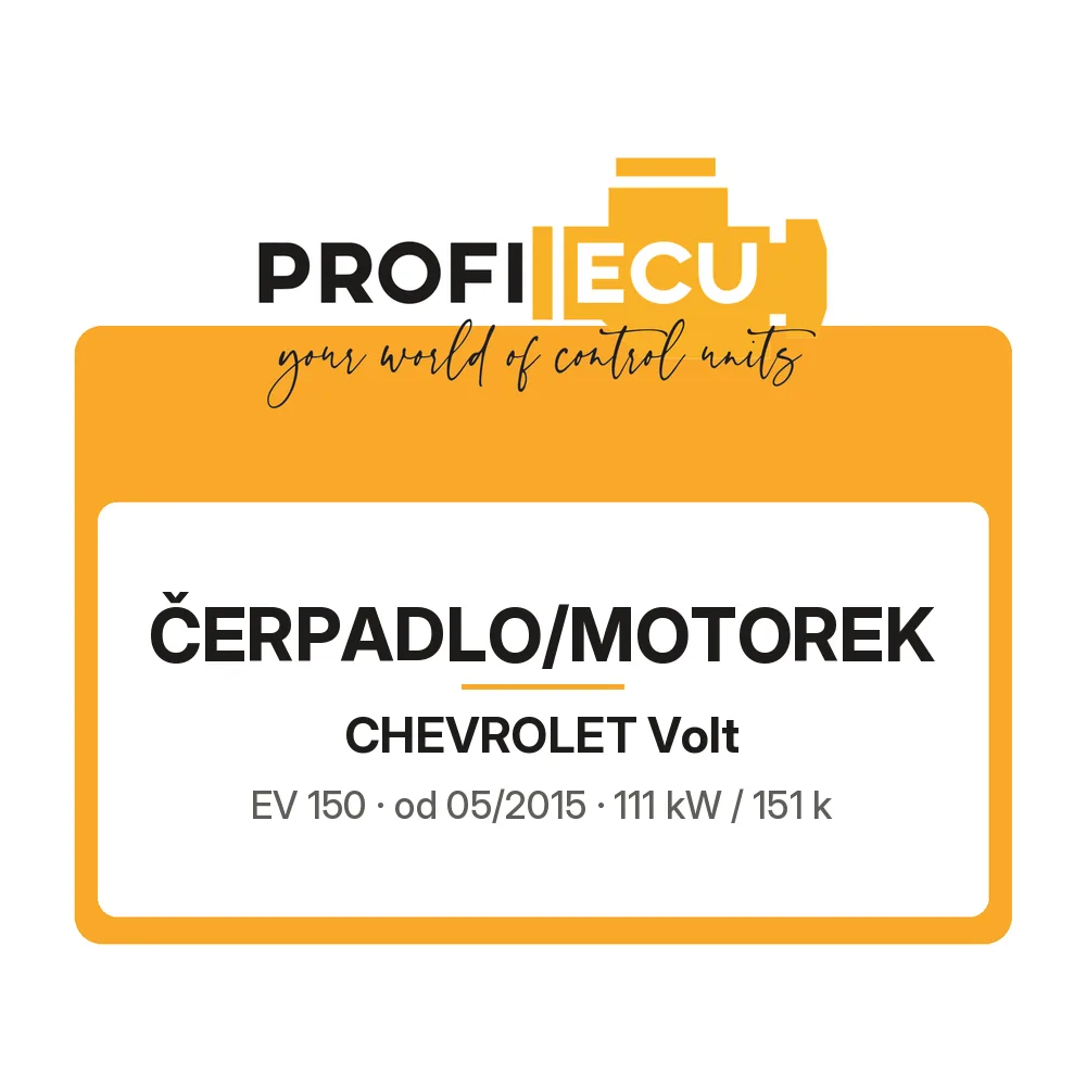 Etiketa ProfiECU: Čerpadlo/Motorek pro Chevrolet Volt EV 150