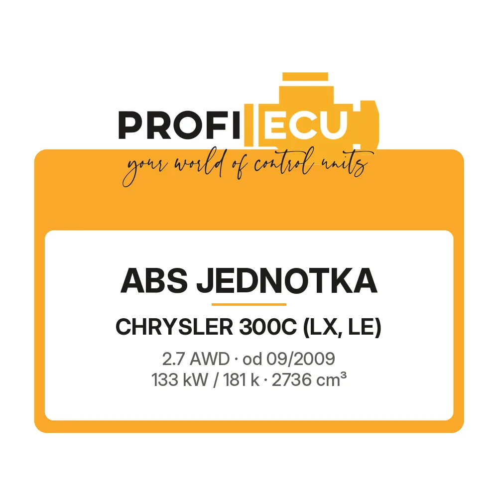 Etiketa ProfiECU: ABS jednotka pro Chrysler 300C 2.7 AWD 133 kW