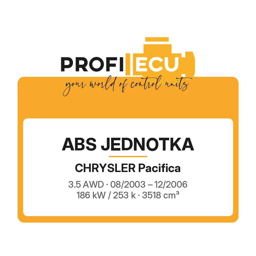 Etiketa ProfiECU: ABS jednotka pro Chrysler Pacifica 3.5 AWD 186 kW