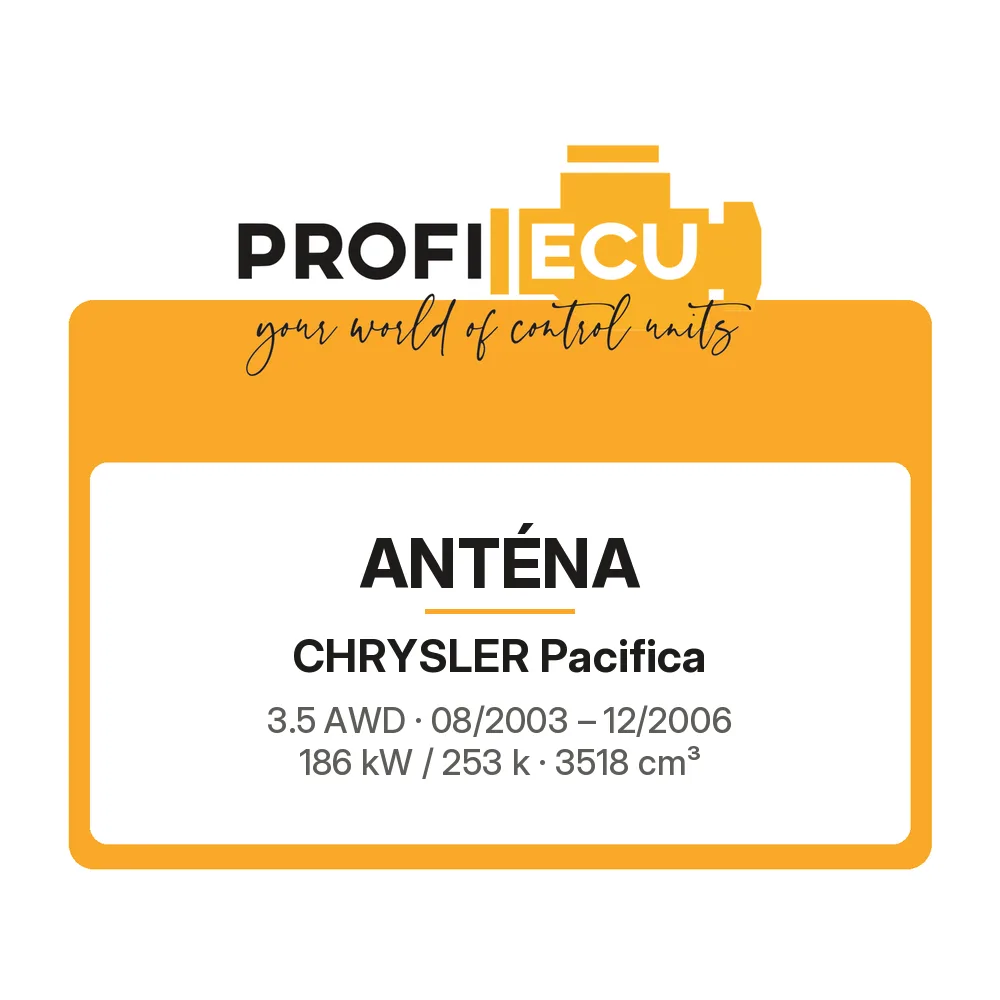 Etiketa ProfiECU: Anténa pro Chrysler Pacifica 3.5 AWD 186 kW