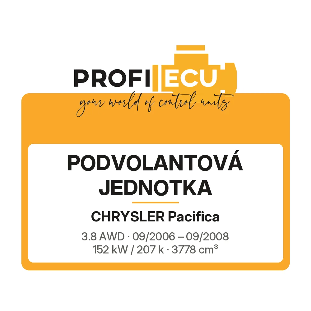 Etiketa ProfiECU: Podvolantová jednotka pro Chrysler Pacifica 3.8 AWD 152 kW