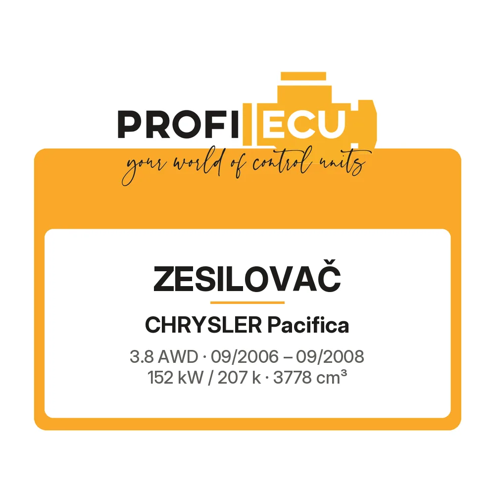 Etiketa ProfiECU: Zesilovač pro Chrysler Pacifica 3.8 AWD 152 kW
