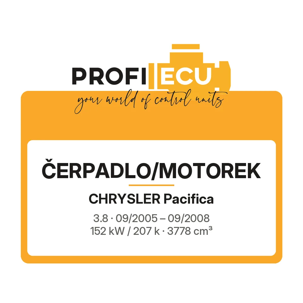 Etiketa ProfiECU: Čerpadlo/Motorek pro Chrysler Pacifica 3.8 152 kW