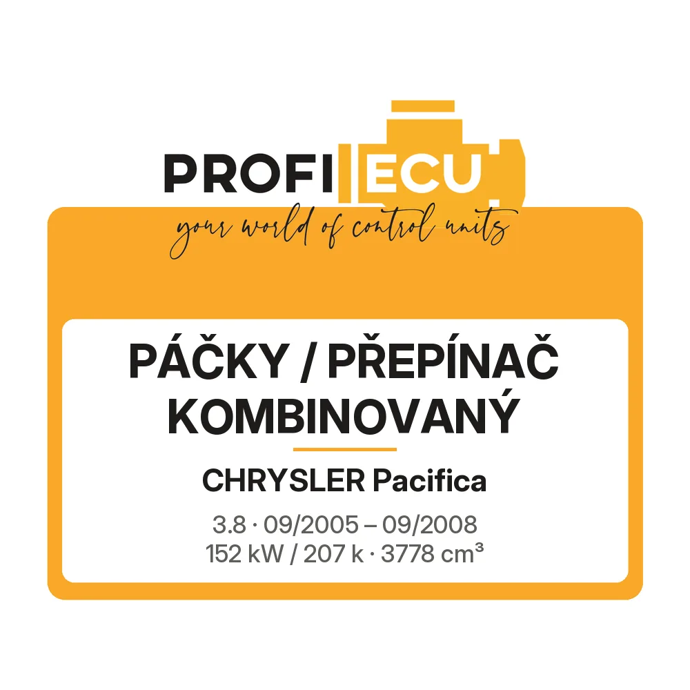Etiketa ProfiECU: Páčky / Přepínač kombinovaný pro Chrysler Pacifica 3.8 152 kW