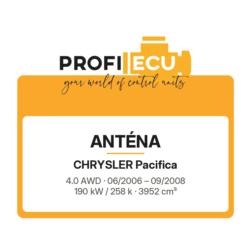 Etiketa ProfiECU: Anténa pro Chrysler Pacifica 4.0 AWD 190 kW
