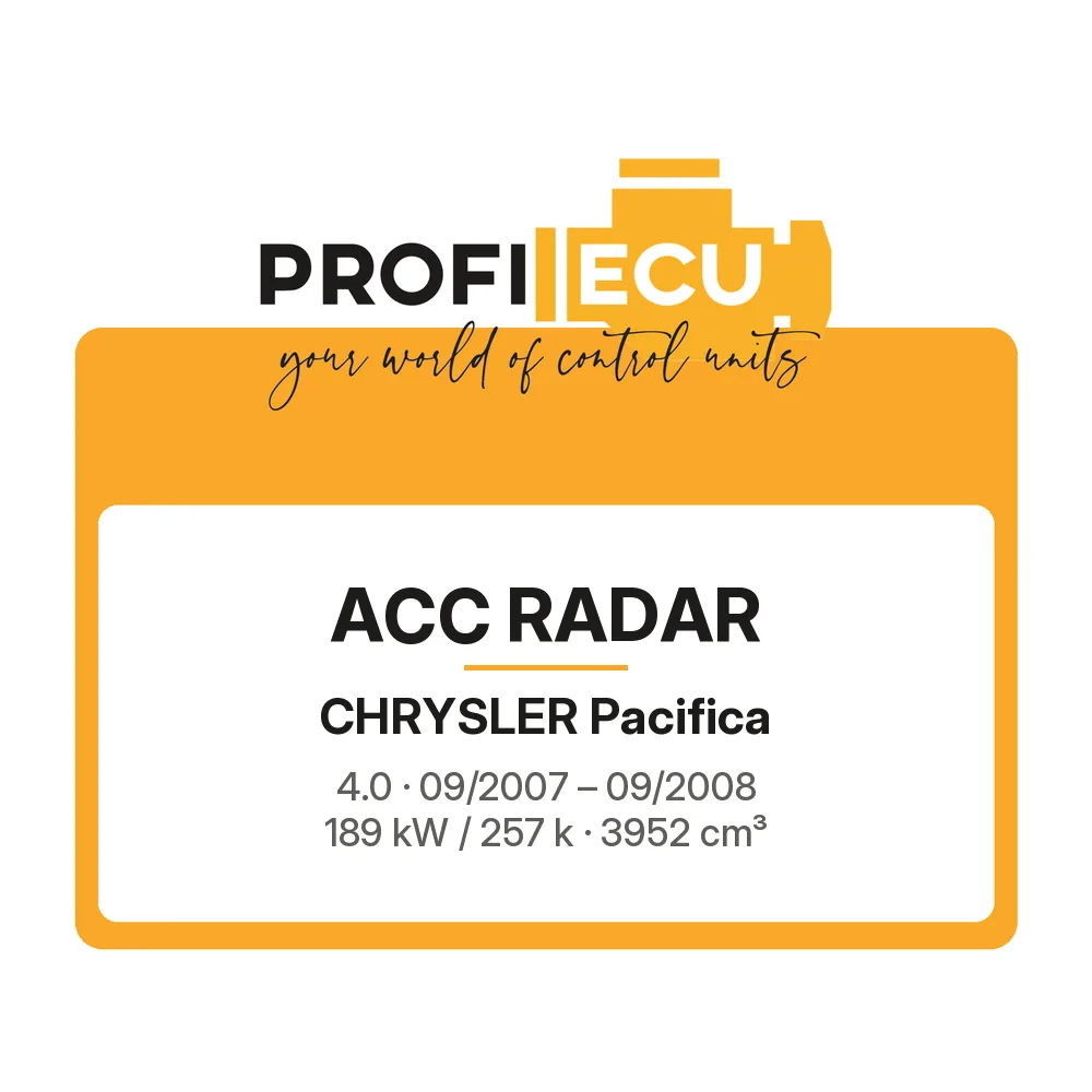 Etiketa ProfiECU: ACC Radar pro Chrysler Pacifica 4.0 189 kW