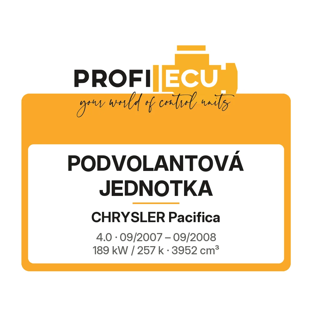 Etiketa ProfiECU: Podvolantová jednotka pro Chrysler Pacifica 4.0 189 kW