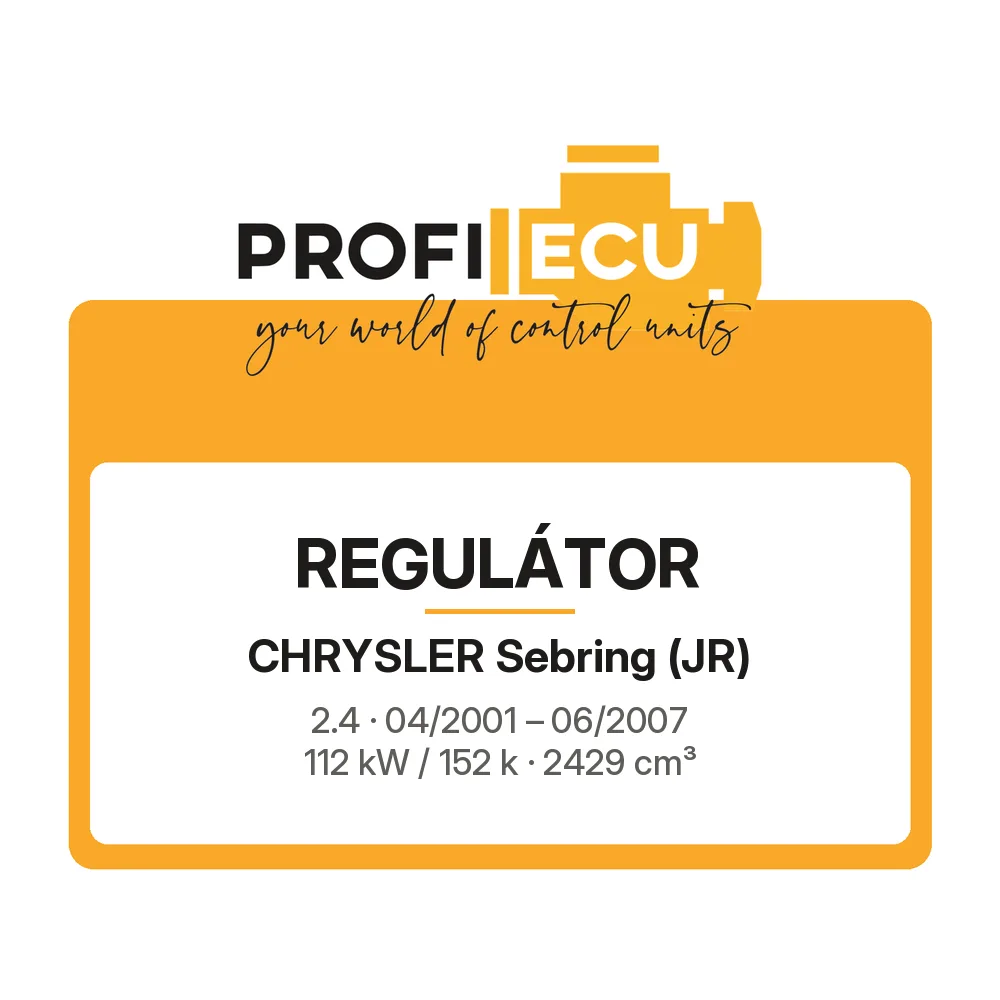 Etiketa ProfiECU: Regulátor pro Chrysler Sebring 2.4 112 kW