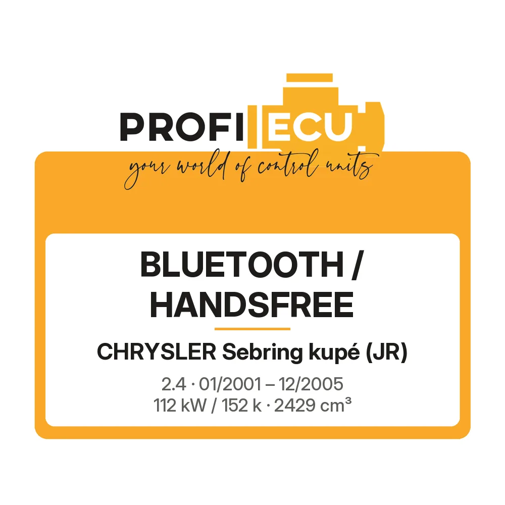 Etiketa ProfiECU: Bluetooth / Handsfree pro Chrysler Sebring kupé 2.4 112 kW